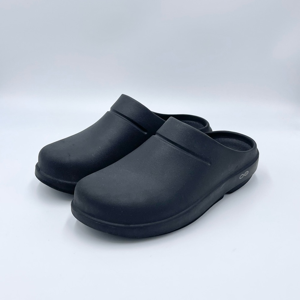 Oofos Ooclog Slip On Unisex Black Clog Women’s 7,… - image 4